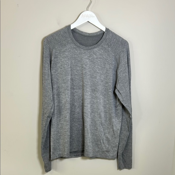Lululemon Metal Vent Tech Long Sleeve Shirt Mens Gray Live in Practice Sz L - Picture 1 of 11
